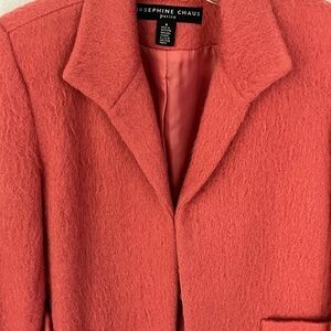 Josephine Chaus Women’s Mohair/Wool Long Sleeve Jacket Burnt Orange Petite 4